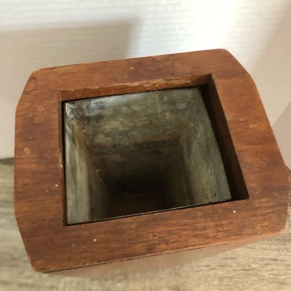 Handmade Wooden Rectangular Vase - Picture 5 of 12